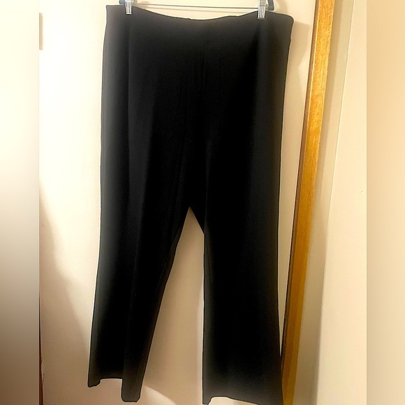 T Tahari Woman (Size 3XL) Black Wide Leg Women's Stretch Pants - Picture 1 of 12